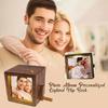 8/16 Photos Hand Crank Photo Flip Book Frame Luminous Wooden Animated Photo Album  Valentine's Day