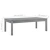 vidaXL Couchtisch 100x50x33 cm Grau Massivholz Akazie