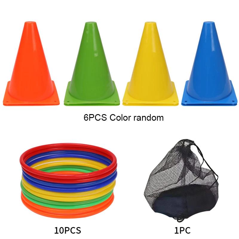 Party Games Ring Toss Game Carnival Combo Set Soft Plastic Cones Ring Toss Games Throwing Game Toy For Kid Adult