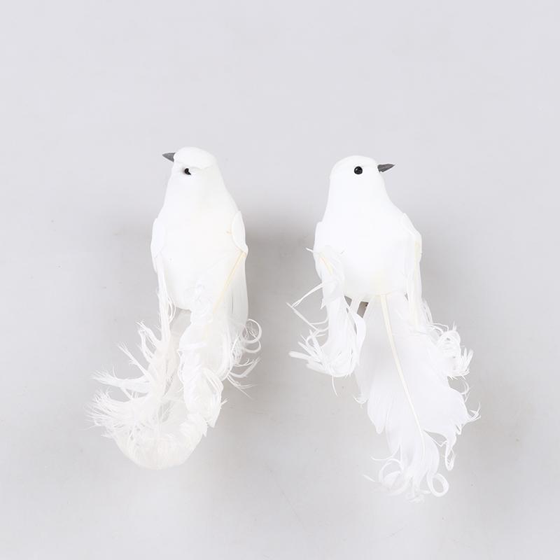 Белые птицы, искусственные пенопластовые перья, голуби, ремесленные птицы, мини-декоративные птицы