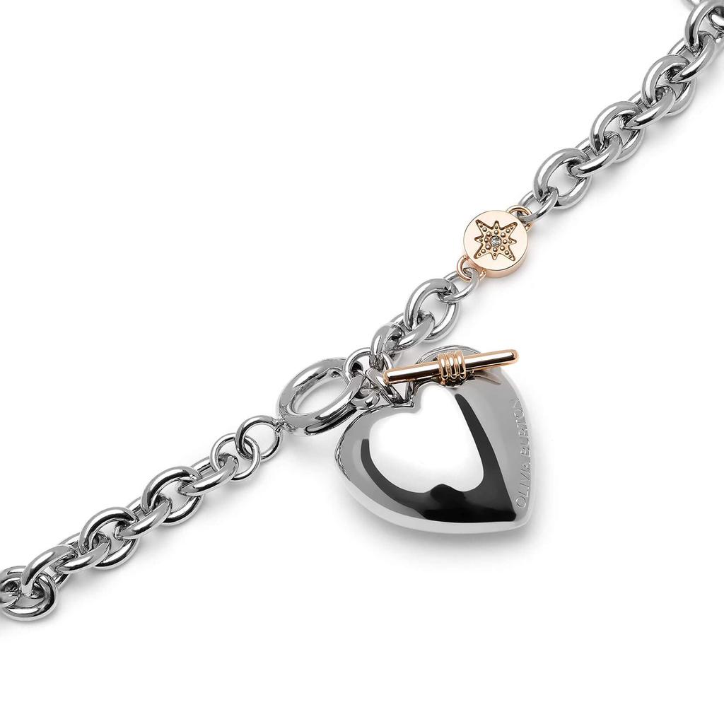 Olivia Burton Classic Knot Heart Silver Bracelet Women's (obj24100035)