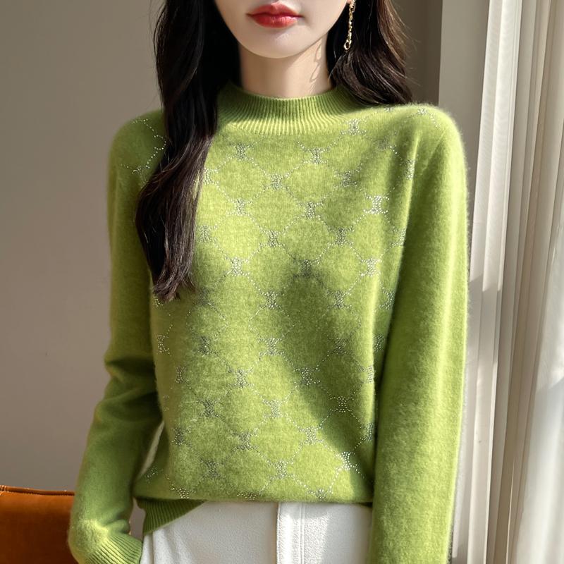 Женский кашемировый свитер Qinghe Cashmere 30% кашемир 70% шерсть Осень и Зима Пуловер Теплый и Модный