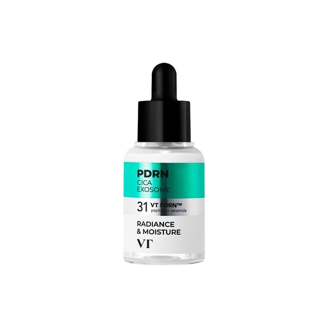 VT COSMETICS PDRN Cica Exosome Ampoule, Firming Serum with Peptide & Ceramide for Anti-Aging, Wrinkle Care, Plumping, Hydration & Radiant Glow