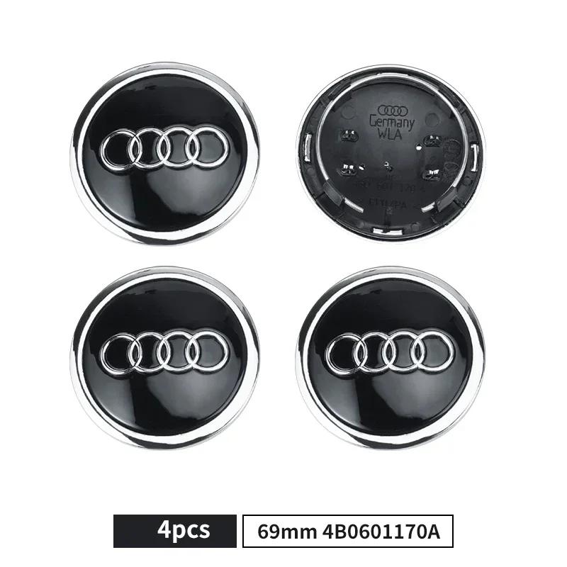 Для Audi B5 Колпачки ступицы Горячие Для Audi 60/61/68/69 мм Значок эмблемы Audi Колпачки центральных колпаков колес автомобиля Чехлы для дисков автомобиля Для Audi TT Q2 Q3 Q4 Q5
