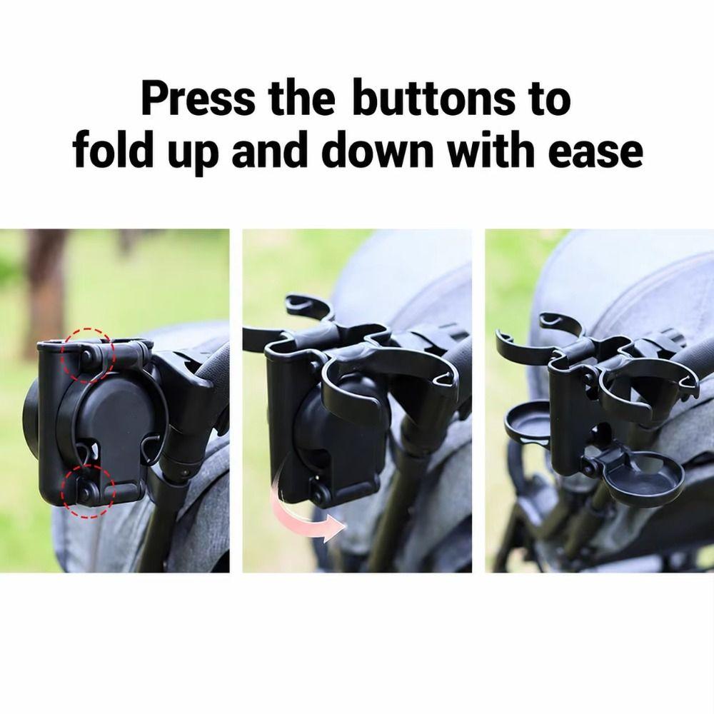 Double Cup Stroller Cup Holder Foldable Drink Rack Pushchair Bottle Organizer Parent Use