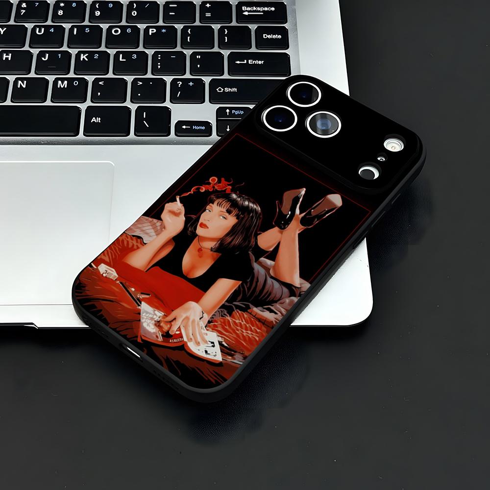 Movie P-Pulp-F- FictionS Phone Case For IPhone 17 Air 16 E Pro Max 15 14 13 Mini 12 Pro 11 Max Plus Black Soft Shell