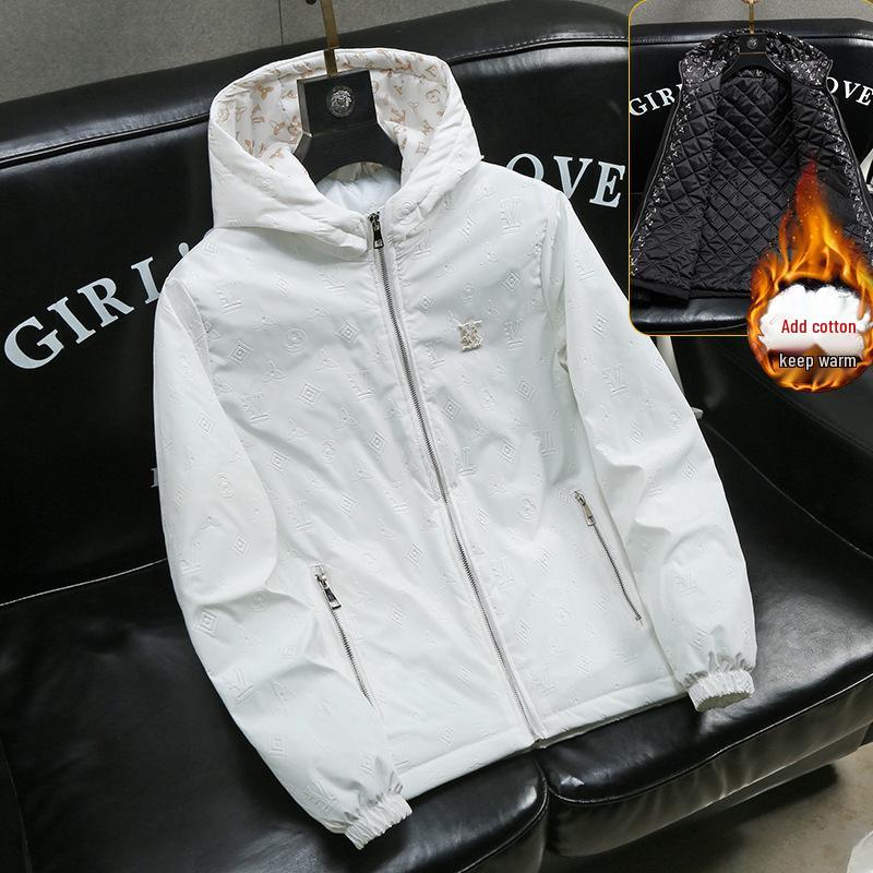 Европейская модная мужская клетчатая жаккардовая куртка с воротником-стойкой - Весенне-осенний повседневный топ в корейском стиле