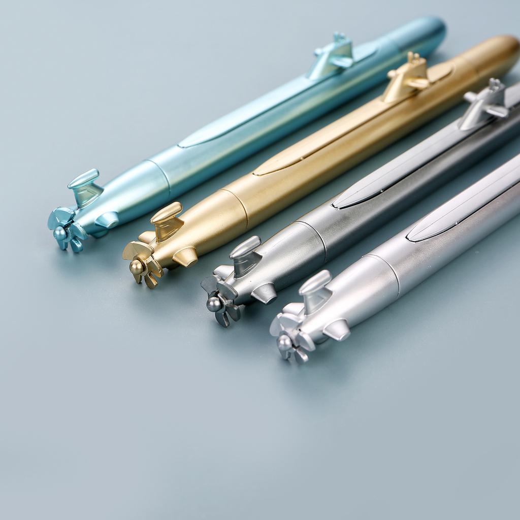 10-Piece Creative Stationery set, submarine-shaped gel pens, spaceship-shaped gel pens, black ink, student prize.