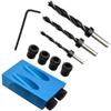 Zhan-15 Degree Angle Drilling Kit for Wood with Jig Guide Drill Bits and 6/8/10 Mm Holes