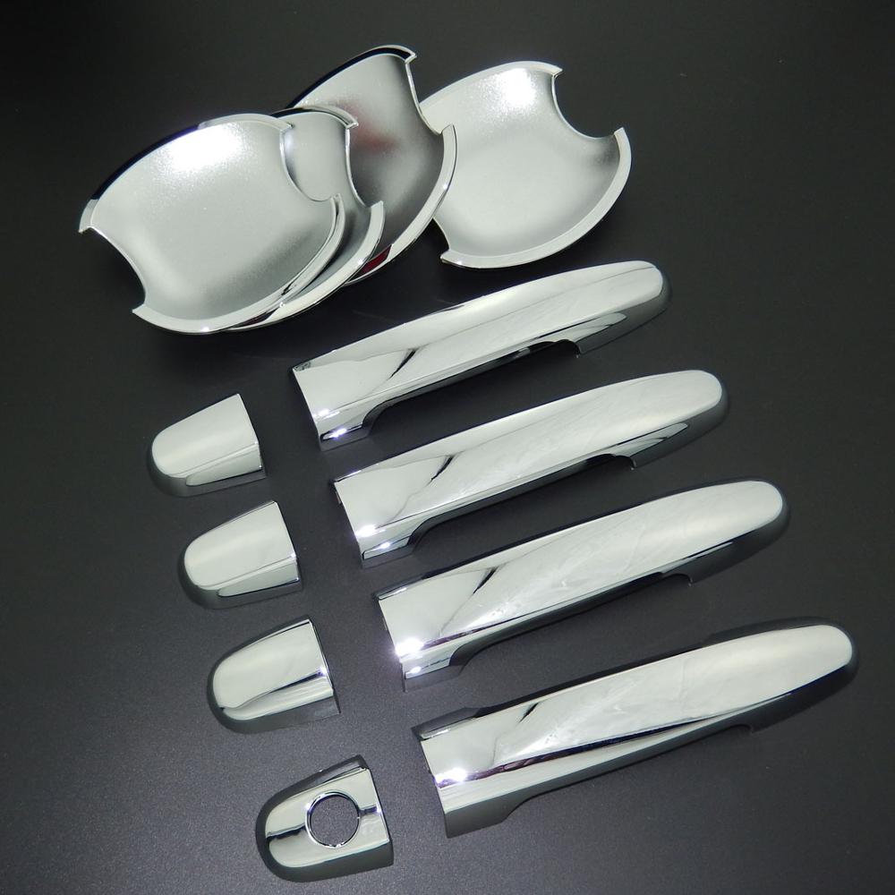 Для Toyota RAV4 2001-2012 хромированная накладка на дверную ручку и крышка дверной чаши, Стайлинг автомобиля 2004 2005 2006 2007 2008 2009 2010