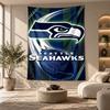 Decorative Tapestry,Seattle Seahawks Printed Wall Art, Lightweight Wall Hanging For Bedroom Background
