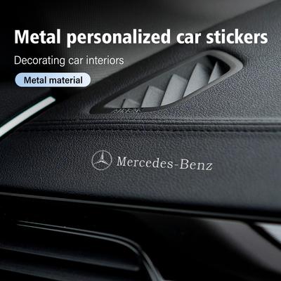 AABDT1 Для Mercedes Benz 3D Металлический Значок Логотип Автомобиля Декоративные Наклейки Шильдик Наклейка Стайлинг Салона W211 W124 W176 W177 C180 C200 C260