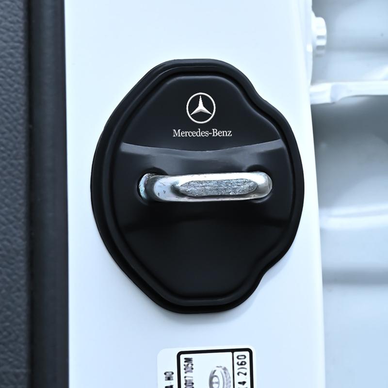 AABHZ1 Silicone Car Door Lock Covers Door Anti-Collision Soft Pads for Mercedes Benz B C E S Class A Class C200L GLC GLK CLA GLA