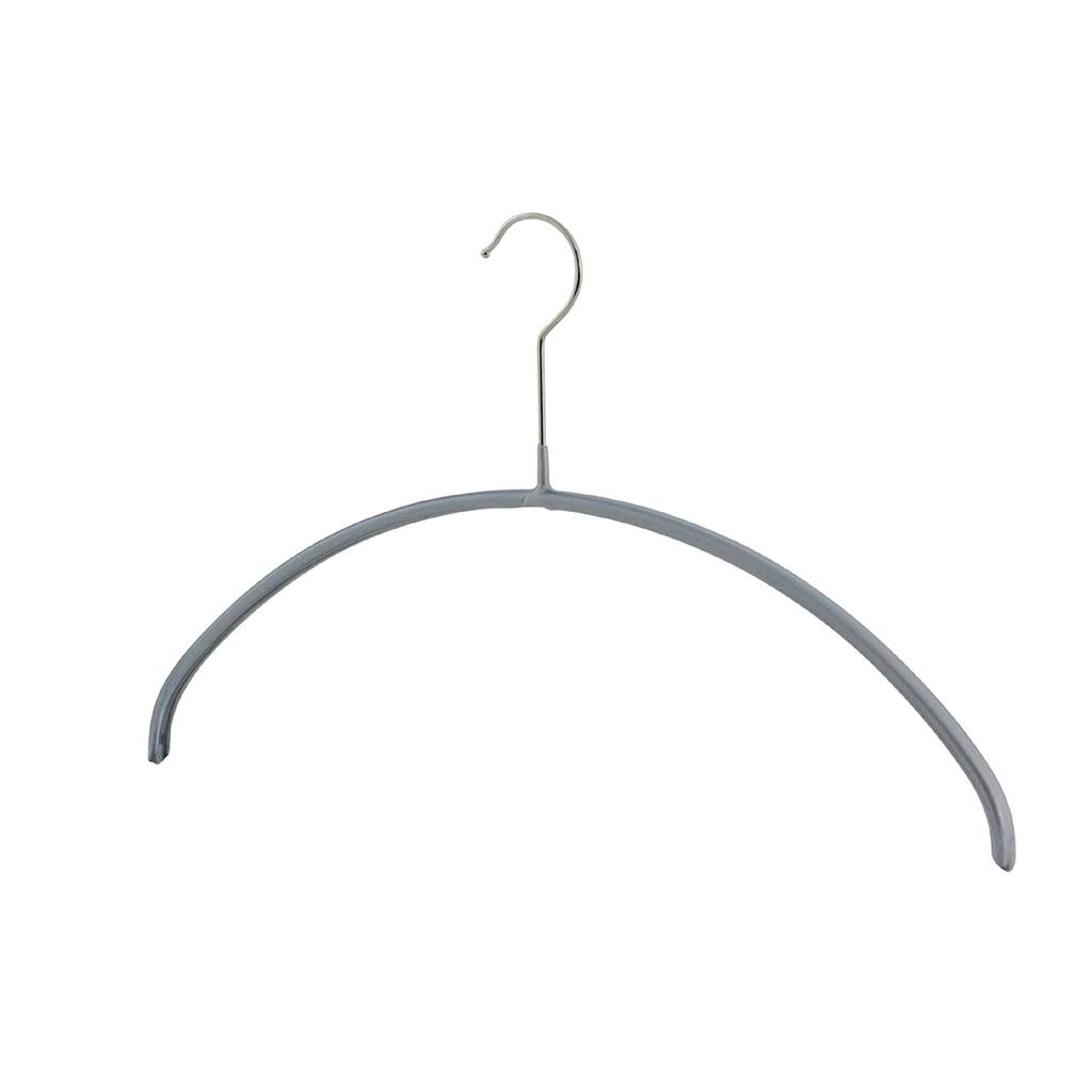 MAWA Economic 40 Hangers of Round Ideal for and Rotating x x cm [Set 10, Silver] - Slim, Space-Saving, Non-Slip Coating, Hangers, Knits, Shirts,