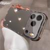 Оригинальный стеклянный чехол-окно для iPhone 17 16 15 14 13 12 Pro Max Air Ударопрочный Покрытие Броня Глянцевая Защита Линзы Чехол