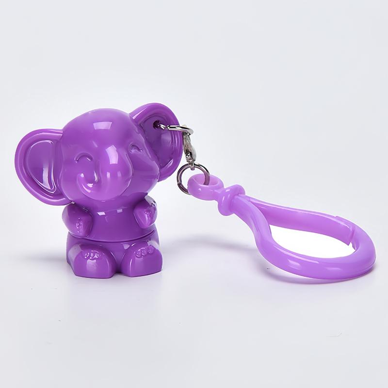 Elephant Shaped Silicone Lip Brush Keychain Pendant Makeup Brush Cute Lip Mud Halo Dye Brush Concealer Brush