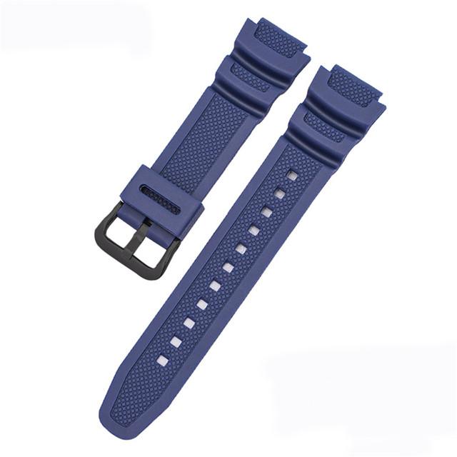 Ремешок для часов 18 мм для CASIO AE1200 / 1300 / 1000 W-219 Сменный силиконовый резиновый ремешок для часов Мужской браслет-манжета Аксессуар