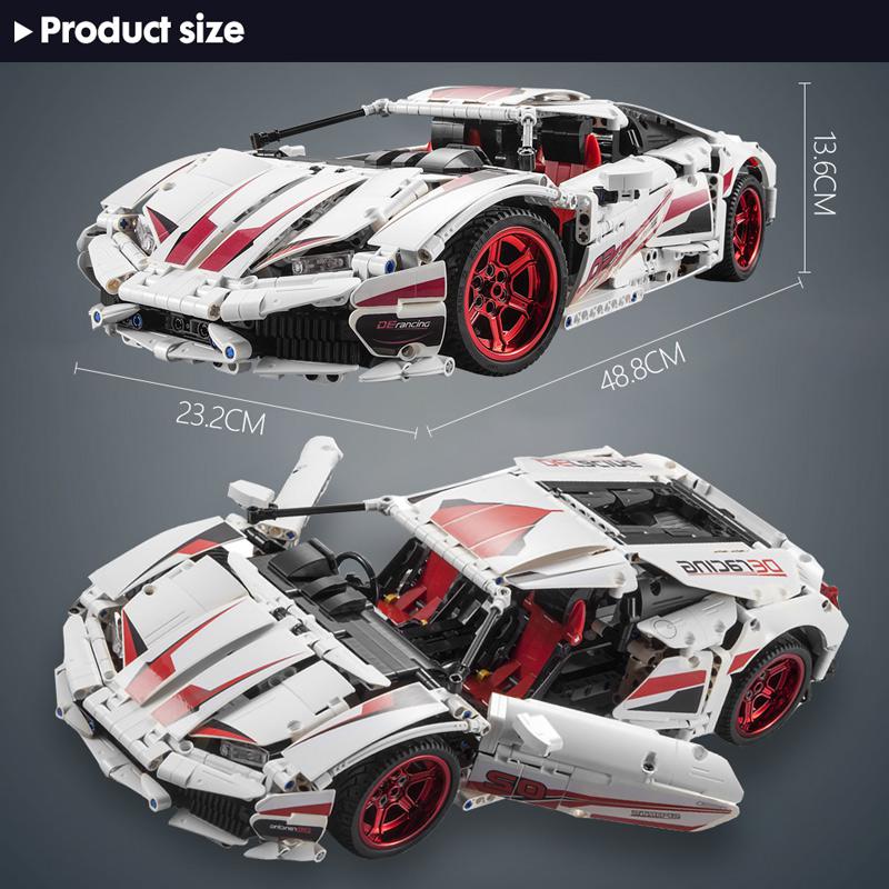 Cada 1696Pcs Remote Control Racing Car Building Blocks Assembled for Technical RC /non-RC City Bricks Toy for Children