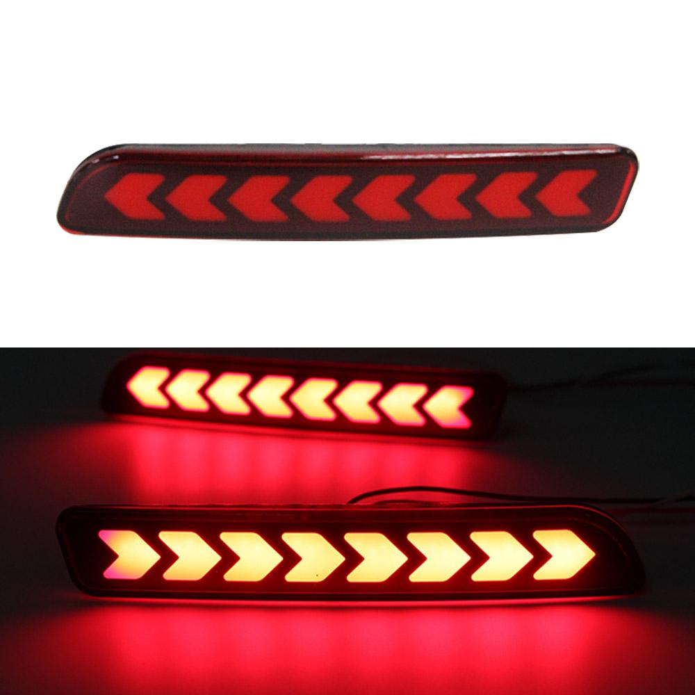 Car Flashing 2PCS For Suzuki Ertiga Ciaz Vitara S-Cross SX4 Splash Car Led Brake Lights rear bumper lamp reflector tail lamp