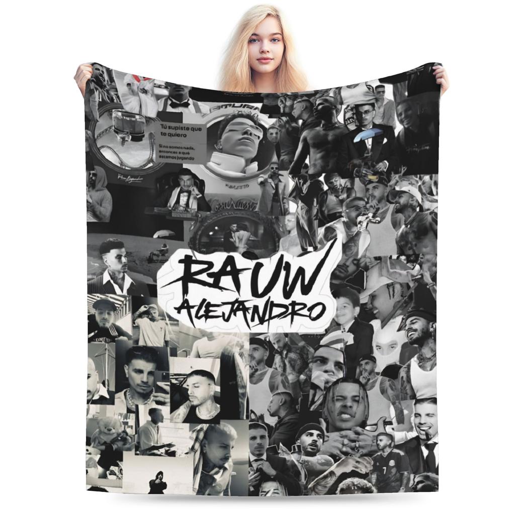 Stylish Rauw Alejandro Singer Rapper Blanket Super Soft Velvet  Comfortable Throw Blankets Machine Washable