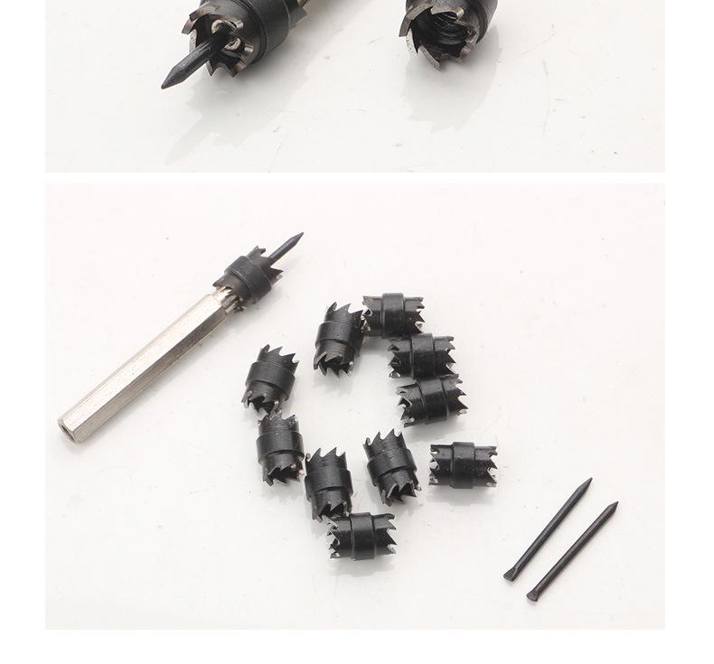 Набор из 13 сверл из быстрорежущей стали для удаления точечной сварки с шестигранной ручкой