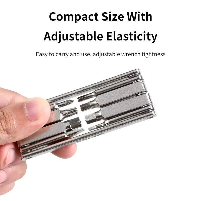 ESLNF 8 In 1 Set Portable CR-V Steel Bike Multifunction Kit Hex Wrench Bicycle Repair Tool Kits