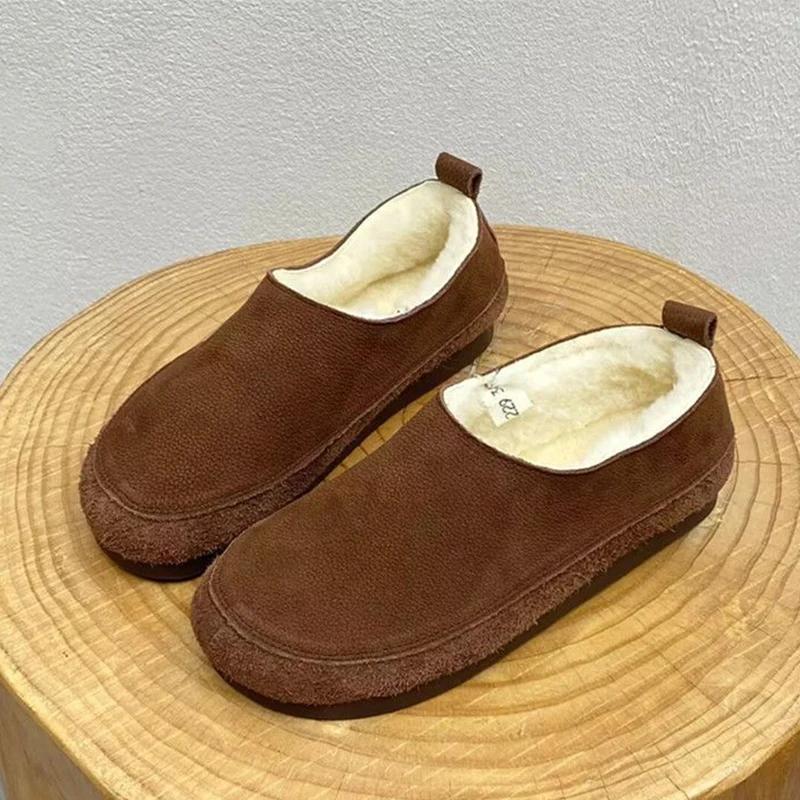 Women Loafers Shoes Flats Short Plush Warm Casual Sneakers Shoes Woman 2024 Trend Winter New Cozy Walking Snow Botas De Mujer