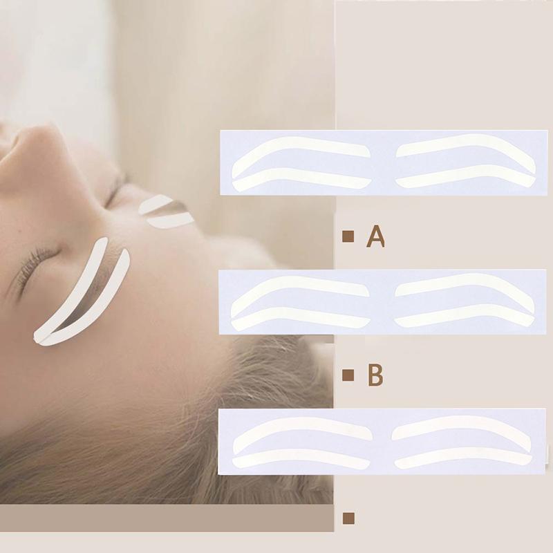 12 шт./пакет 3 типа одноразовый трафарет для дизайна бровей аэрограф для бровей вспомогательная наклейка для бровей придание формы тонирующий макияж