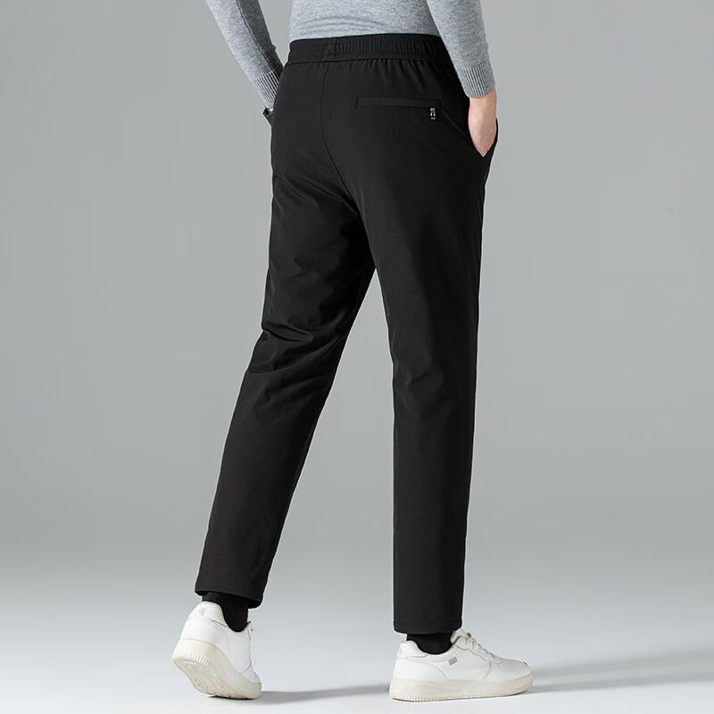 Men's Warm Duck Down Straight-Leg Casual Pants