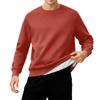 Men's Round Neck Fleece-Lined Thick Solid Color Sweatshirt