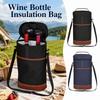 Two-bottle Wine Bottle Insulation Bag 7L Beer Cooler Carrier Bag Wine Bottle Storage Pouch  Picnic