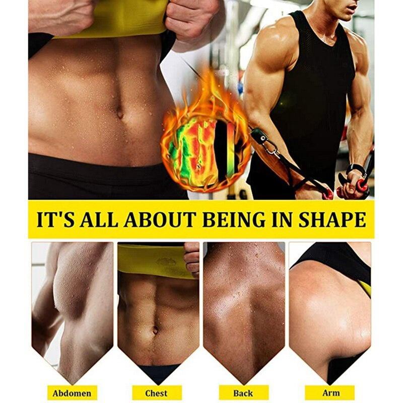 Последнее обновление, мужская футболка для пота и сауны, утягивающий упражнения, жилет для похудения, с коротким рукавом, теплопоглощающее корректирующее белье, одежда для сауны