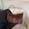 Ielgy Suede Large Capacity Autumn Winter Shoulder Messenger Bag Commuter Small Square Bag