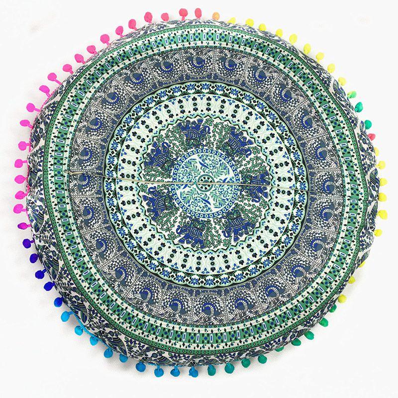 Premium Quality Mandala Round Cushion Cover For A Timeless Bohemian Look