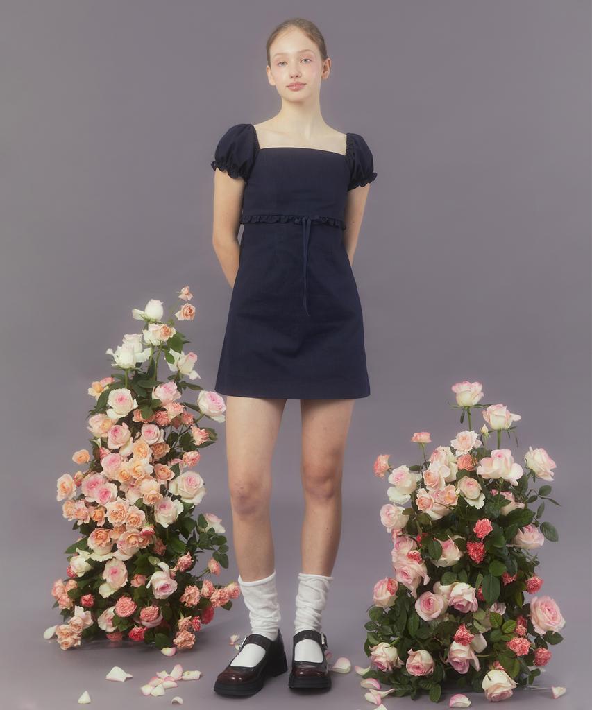 Margarine Fingers Petit Denim One-Piece (Dark Indigo)