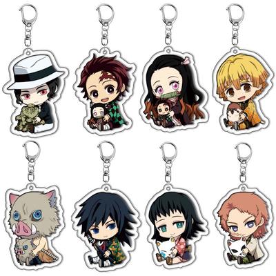 Аниме брелки брелок Demon Slayer Kimetsu No Yaiba акриловый брелок милый смешной мультфильм для друзей