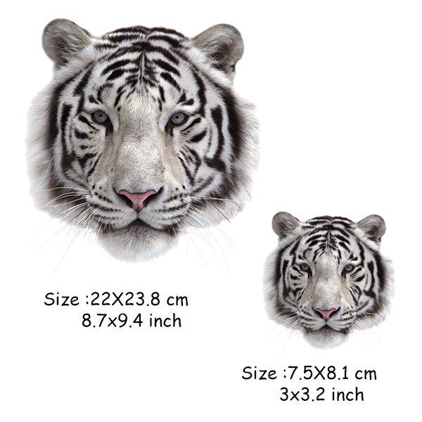 3 D Термоаппликация Белый Тигр для украшения одежды