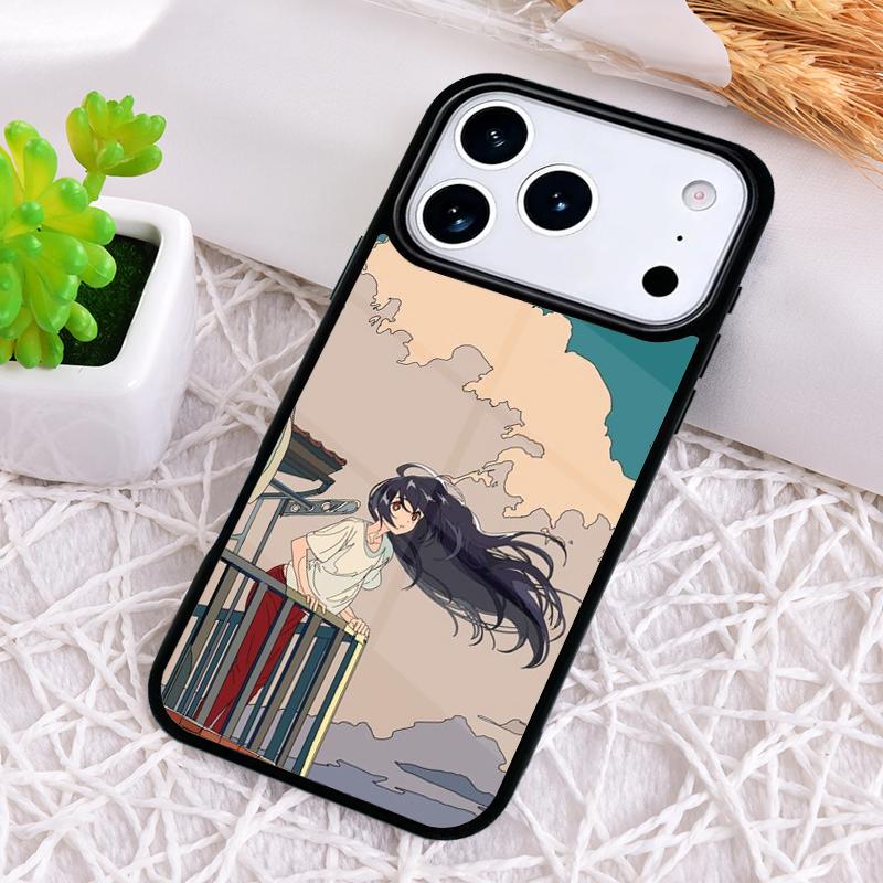 Чехол для телефона в японском стиле с аниме-девушкой для iPhone 17 Air 16 15 11 12 14 13 Pro Max Ударопрочный чехол