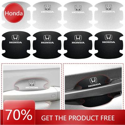 Для Honda 4 шт. Наклейка-эмблема для защиты ручки двери автомобиля Стайлинг автомобиля Для Honda Civic Accord Crider City XRV CRV HRV Inspire Odys