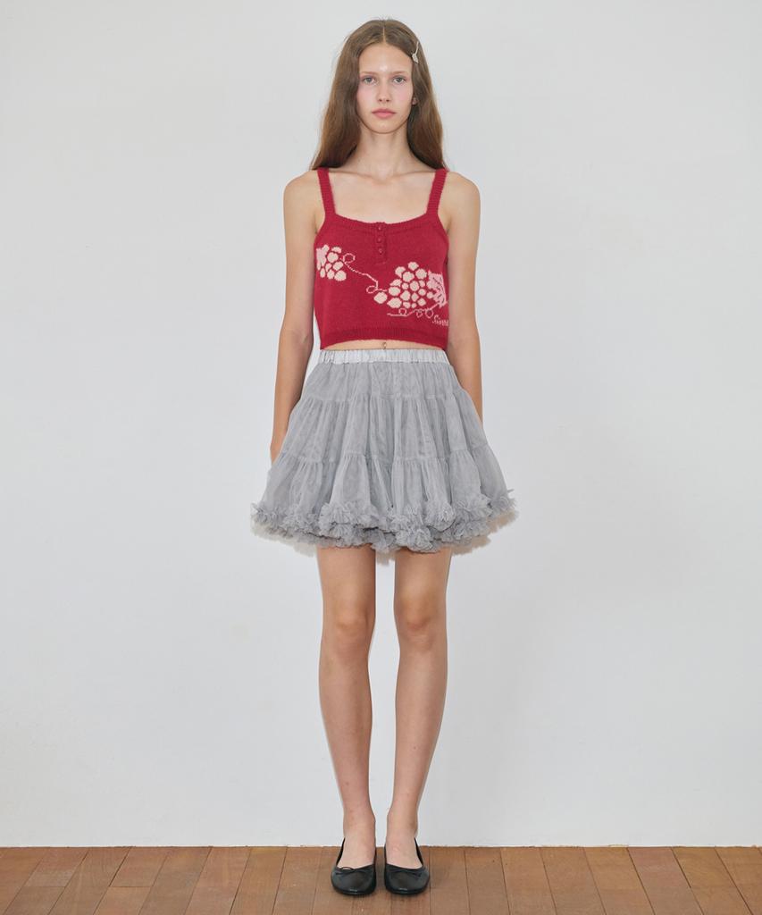 SINOON Grape Button Bustier (Red)