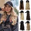 Wig Hat One Piece Women's Large Wavy Long Curly Hair Duckbill Cap Baseball Cap Synthetic Fiber Wig Baseball Cap