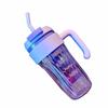 920ml Large Capacity Handheld Water Bottle Leakproof Sports Water Bottle with Straw for Sports Office Purple