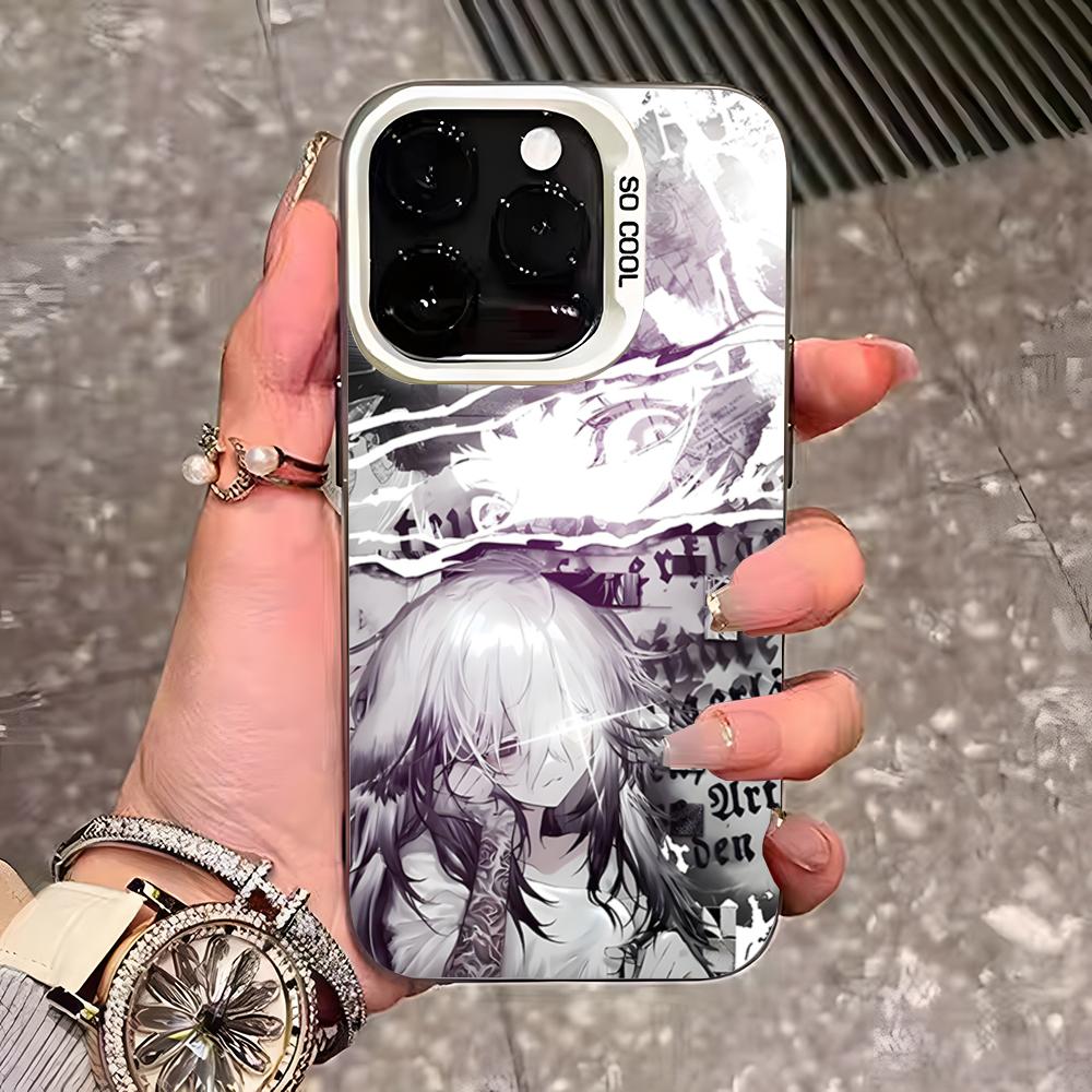 Clmj Панк Крутой Ангел Чехол для Телефона Для IPhone 17 Pro Max 16 Pro Max 15 14 13 11 12 Mini Xs X Xr 7 8 Plus Se Цвет Серебристый Чехол