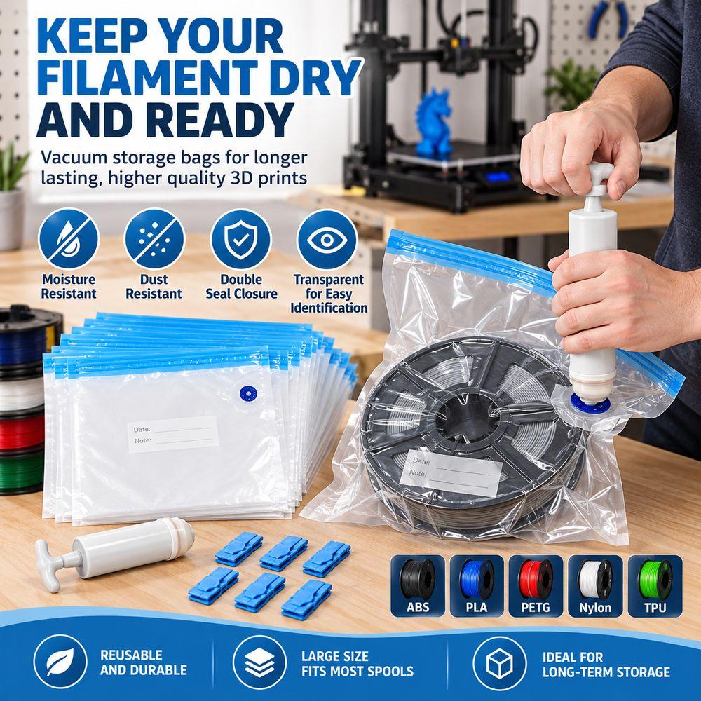 Reusable 3D Printing Material Bags 3D Filament Storage  Printer Material Organization