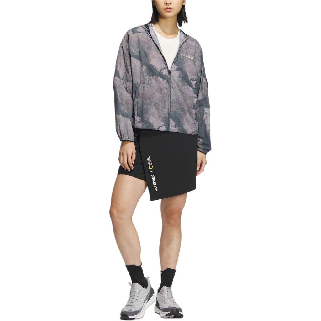 (WMNS) adidas National Geographic Windbreaker Asia Sizing 'Purple' Women's IS9506
