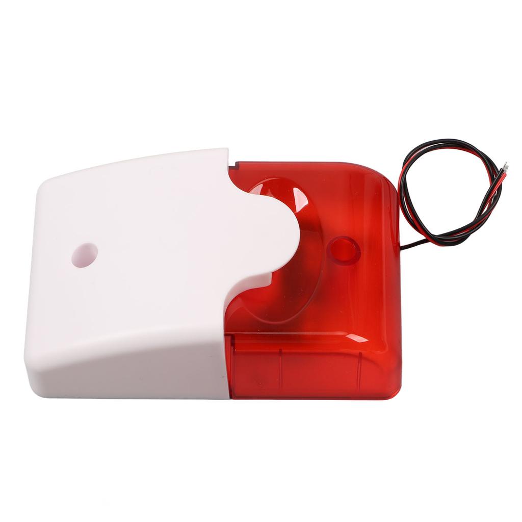 12V Sound and Light Alarm Siren High Decibel Fire Burglar Alarm Horn with LED Flashing Light for