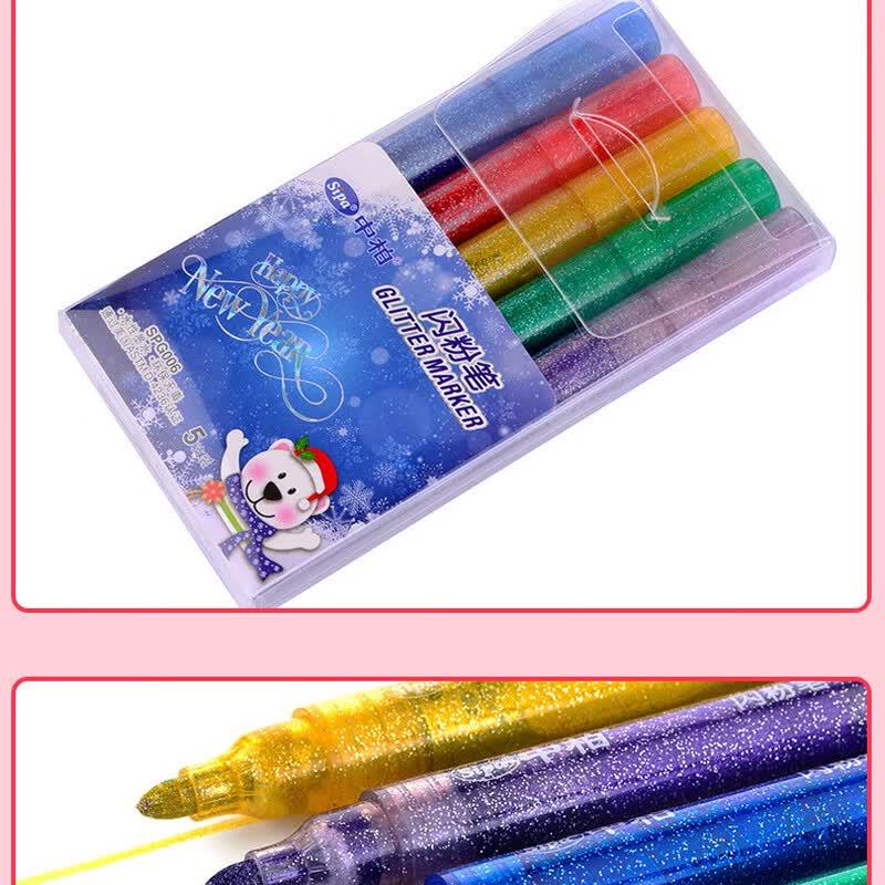 Zhongbai SPG015 Glitter & Fluorescent Pen Set