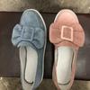 Женские кроссовки Flock Bowknot Shoes Женская обувь осень-весна Slip On Loafers Walking Woman Plus Size Casual Female Fashion