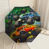 1PC monster trucks Umbrella-8-Rib Reinforced, Automatic Open, Lightweight & Durable, Cute Fashion Accessory for Outdoor-F2618