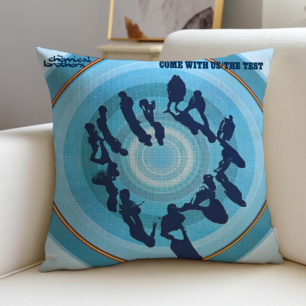 the CChemical BrothersS Cushion Cover Breathable and skinfriendly linen pillowcase square removable and washable cushion
